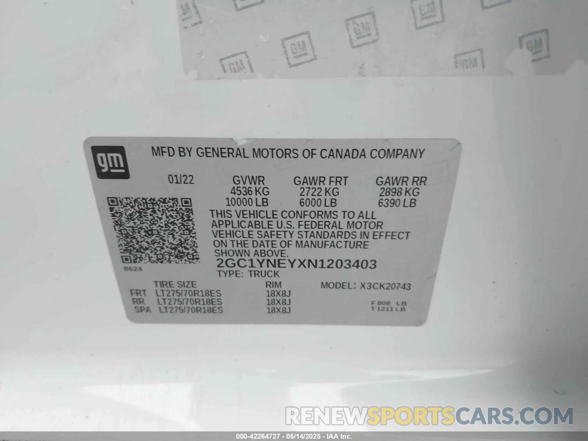 9 Photograph of a damaged car 2GC1YNEYXN1203403 CHEVROLET SILVERADO 2500HD 2022