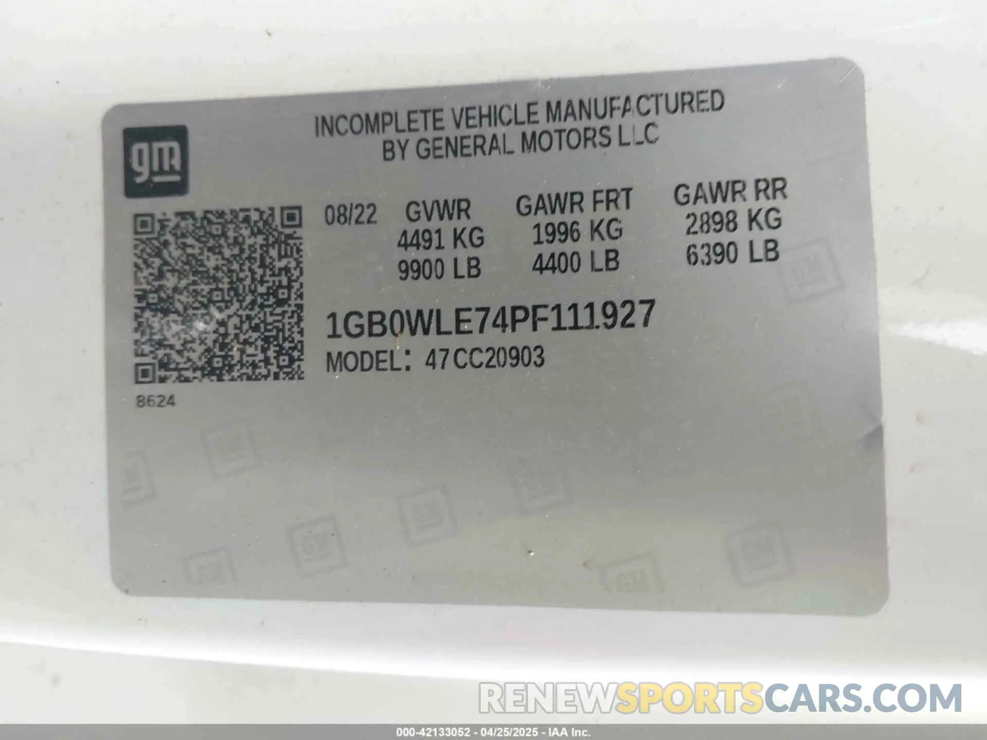 9 Photograph of a damaged car 1GB0WLE74PF111927 CHEVROLET SILVERADO 2500HD 2023