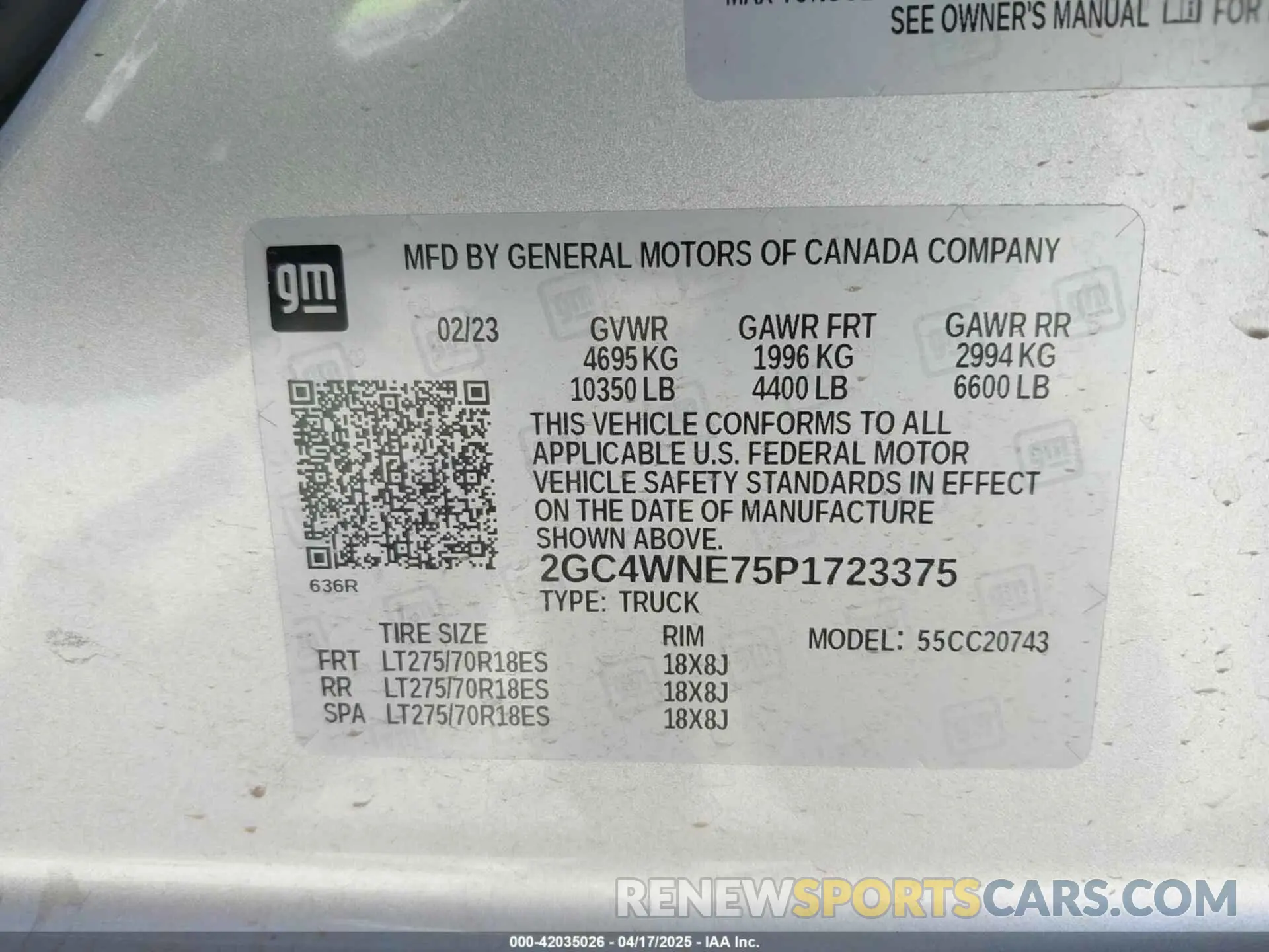 9 Photograph of a damaged car 2GC4WNE75P1723375 CHEVROLET SILVERADO 2500HD 2023