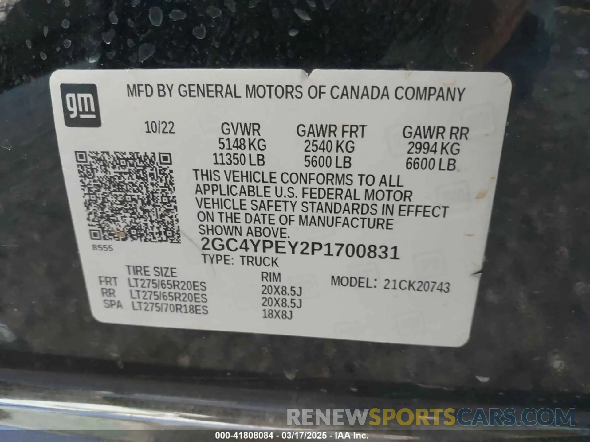 8 Photograph of a damaged car 2GC4YPEY2P1700831 CHEVROLET SILVERADO 2500HD 2023