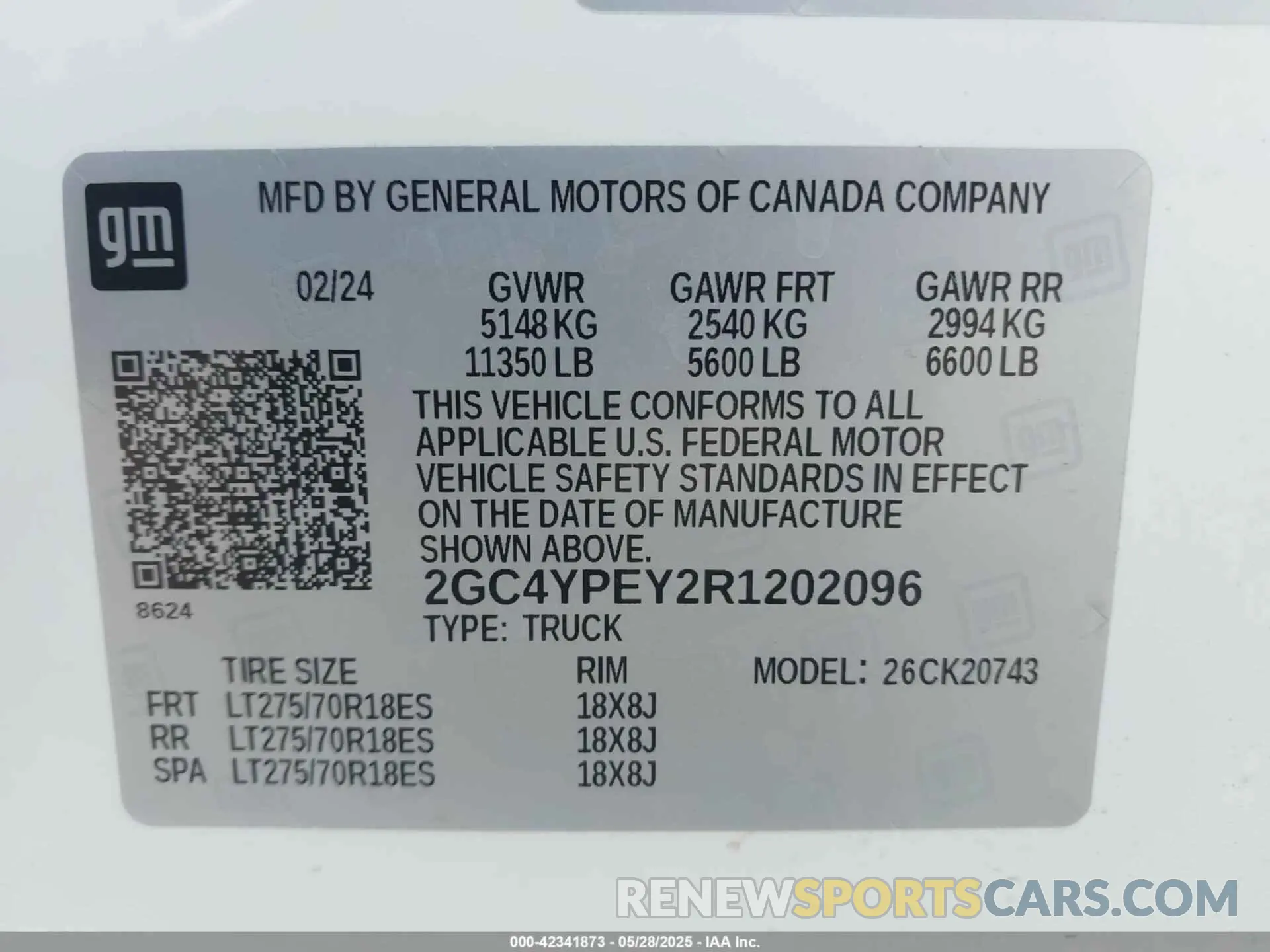 8 Photograph of a damaged car 2GC4YPEY2R1202096 CHEVROLET SILVERADO 2500HD 2024