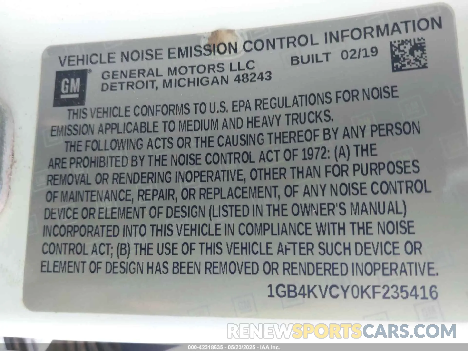 9 Photograph of a damaged car 1GB4KVCY0KF235416 CHEVROLET SILVERADO 3500HD CHASSIS 2019