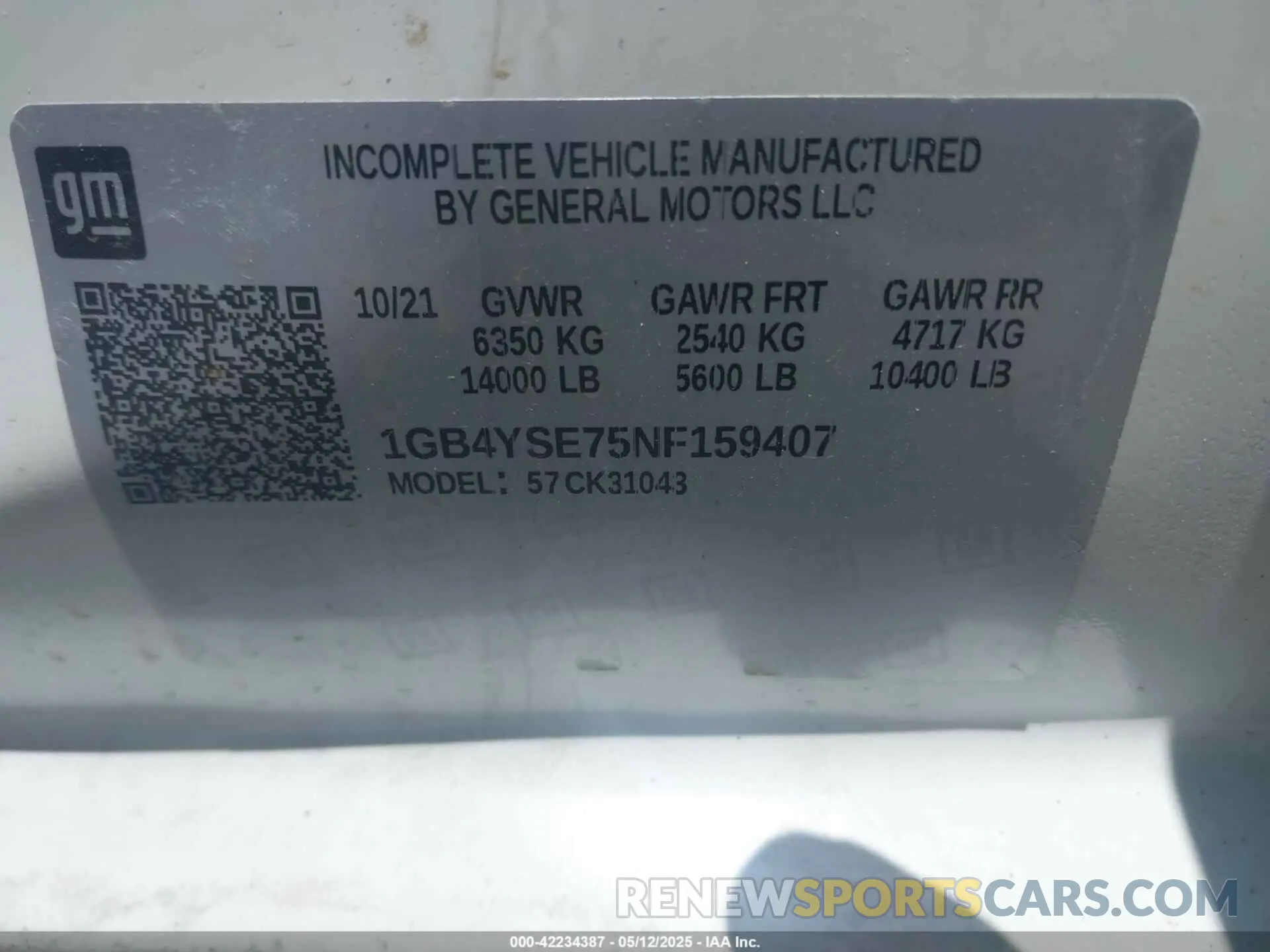 9 Photograph of a damaged car 1GB4YSE75NF159407 CHEVROLET SILVERADO 3500HD CHASSIS 2022