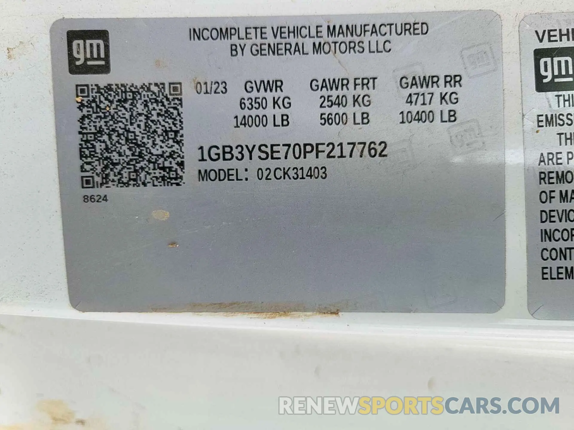 17 Photograph of a damaged car 1GB3YSE70PF217762 CHEVROLET SILVERADO 3500HD CHASSIS 2023