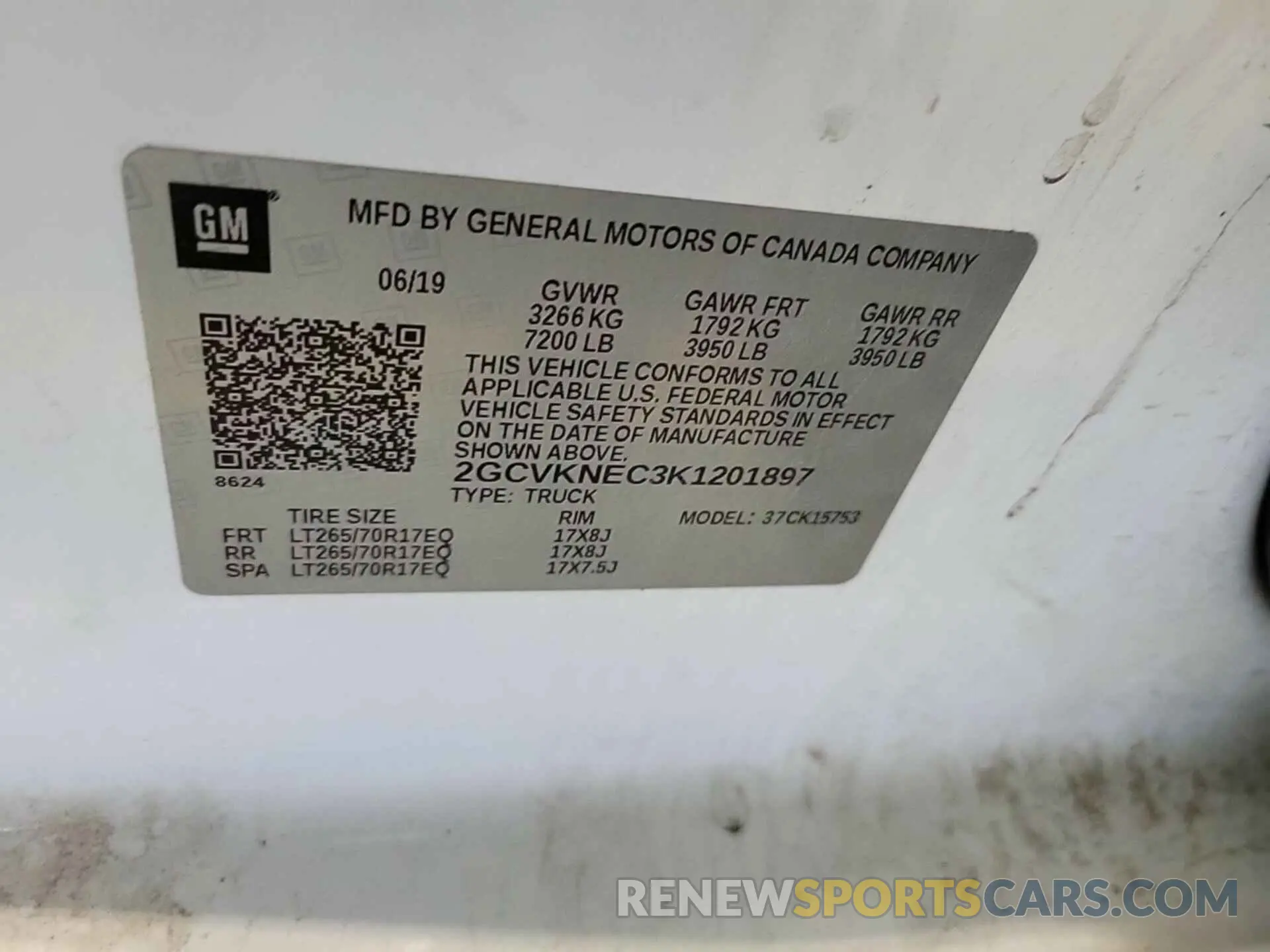 16 Photograph of a damaged car 2GCVKNEC3K1201897 CHEVROLET SILVERADO LD 2019