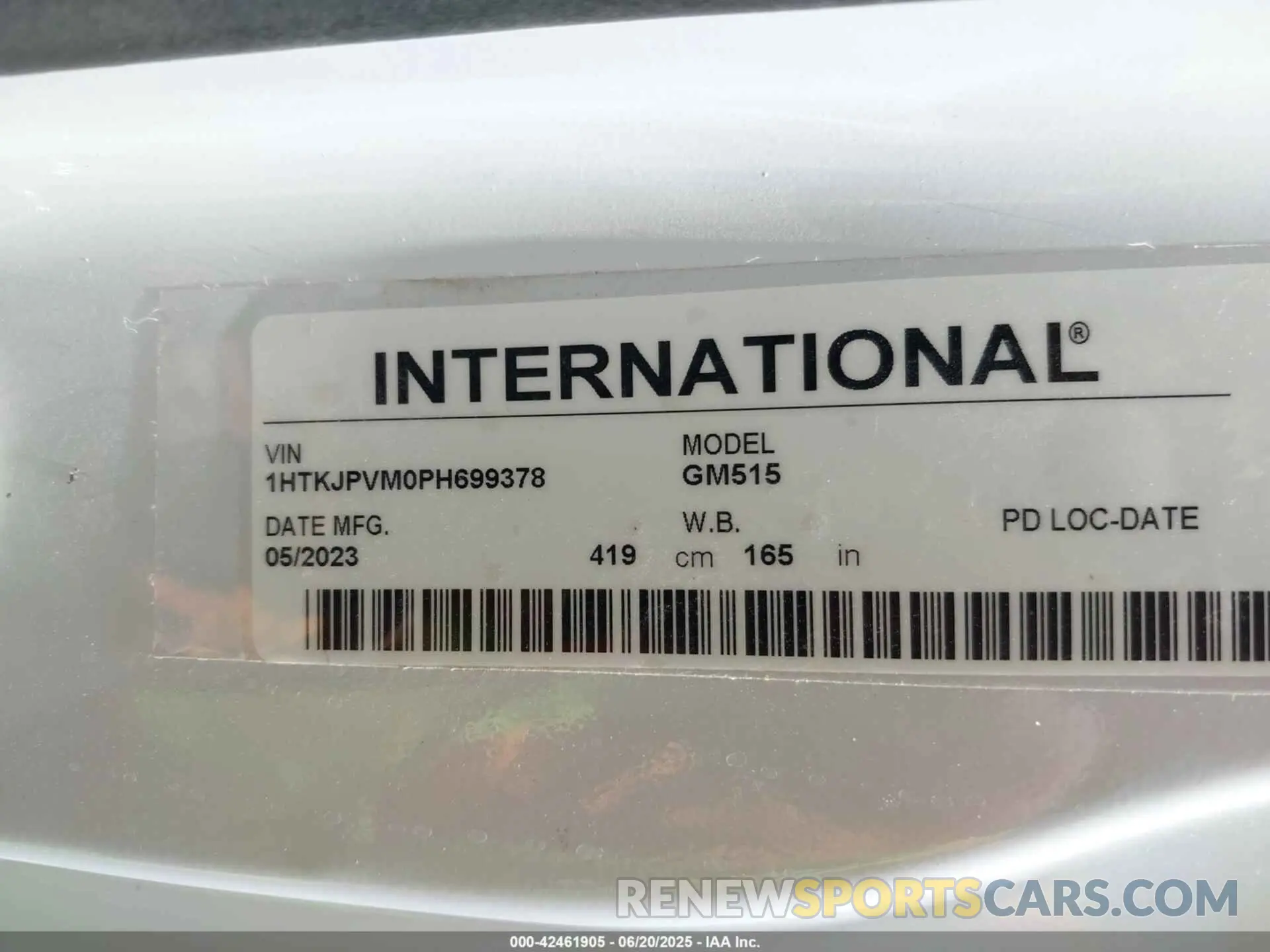 8 Photograph of a damaged car 1HTKJPVM0PH699378 CHEVROLET SILVERADO MD 2023
