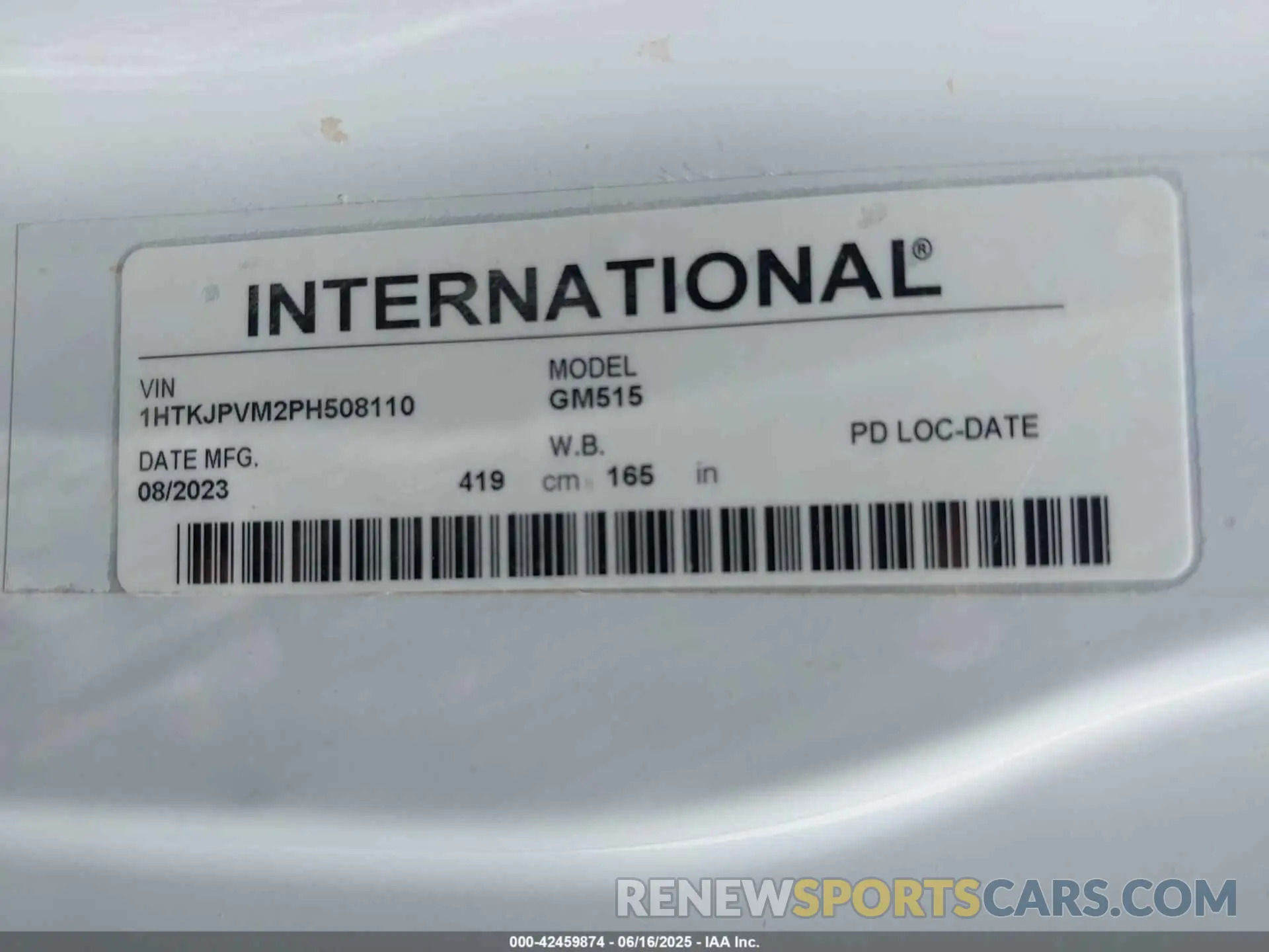 8 Photograph of a damaged car 1HTKJPVM2PH508110 CHEVROLET SILVERADO MD 2023