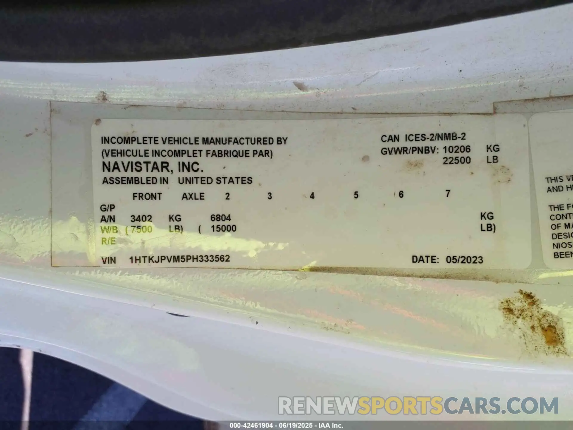 8 Photograph of a damaged car 1HTKJPVM5PH333562 CHEVROLET SILVERADO MD 2023