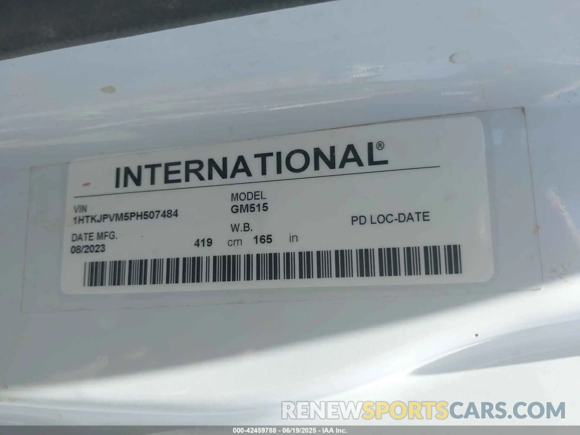 8 Photograph of a damaged car 1HTKJPVM5PH507484 CHEVROLET SILVERADO MD 2023