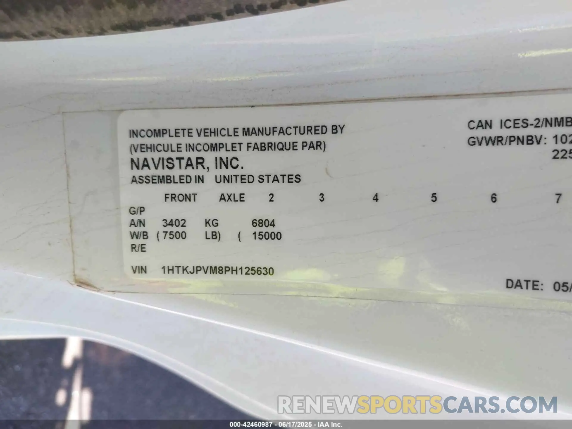 8 Photograph of a damaged car 1HTKJPVM8PH125630 CHEVROLET SILVERADO MD 2023