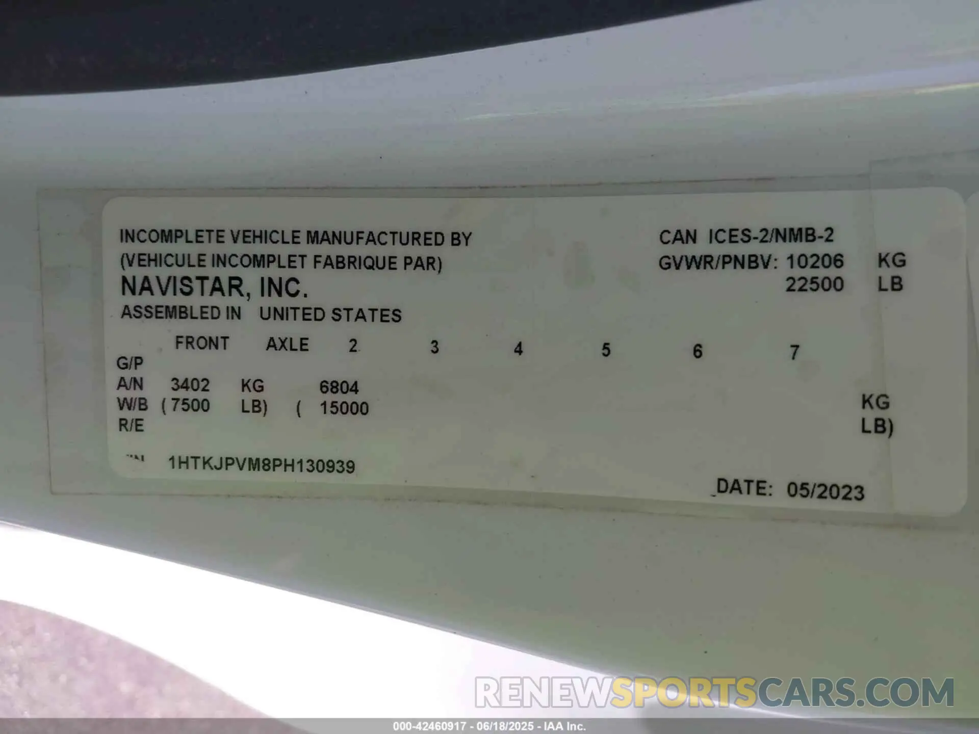 8 Photograph of a damaged car 1HTKJPVM8PH130939 CHEVROLET SILVERADO MD 2023