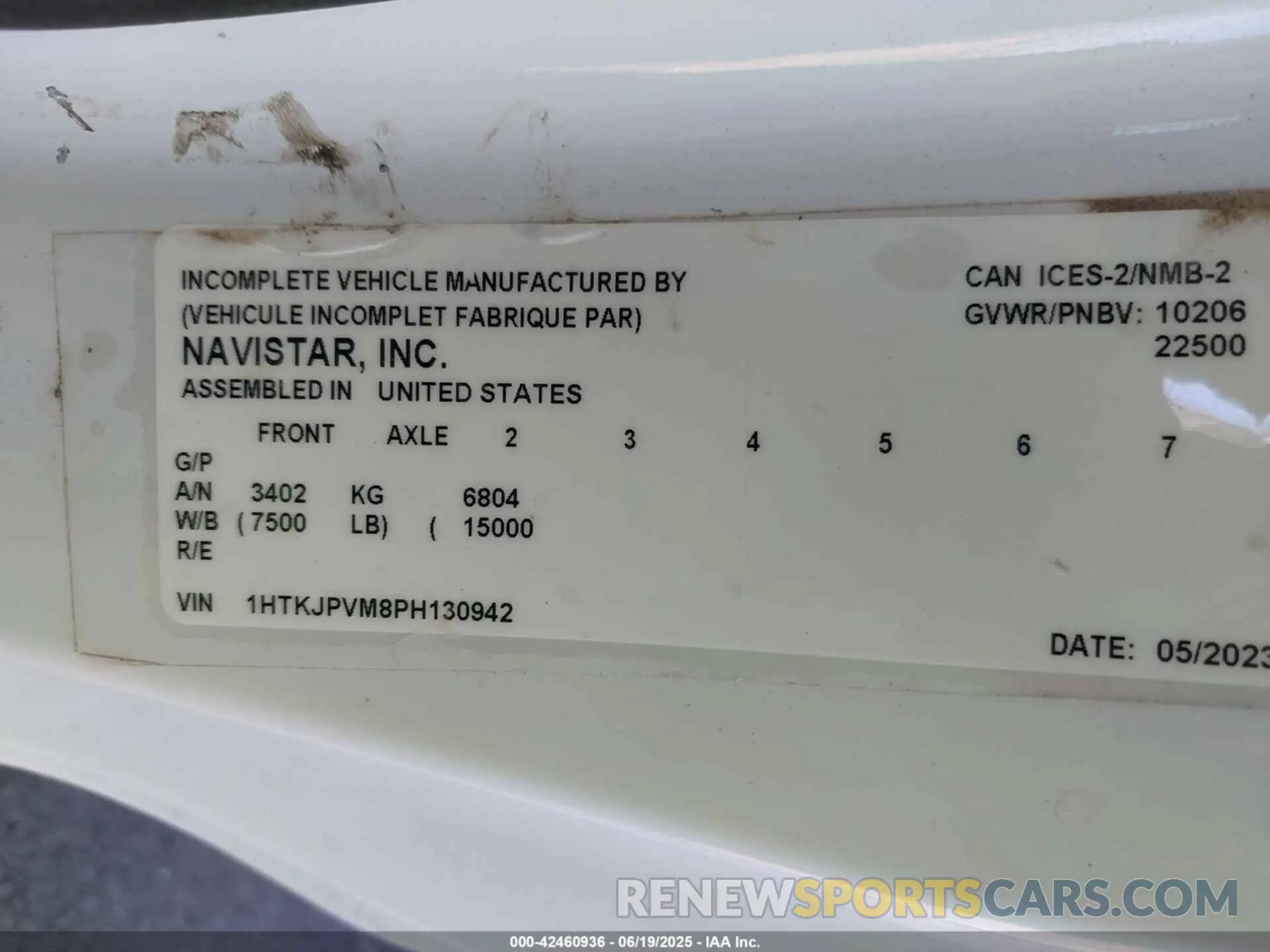 8 Photograph of a damaged car 1HTKJPVM8PH130942 CHEVROLET SILVERADO MD 2023