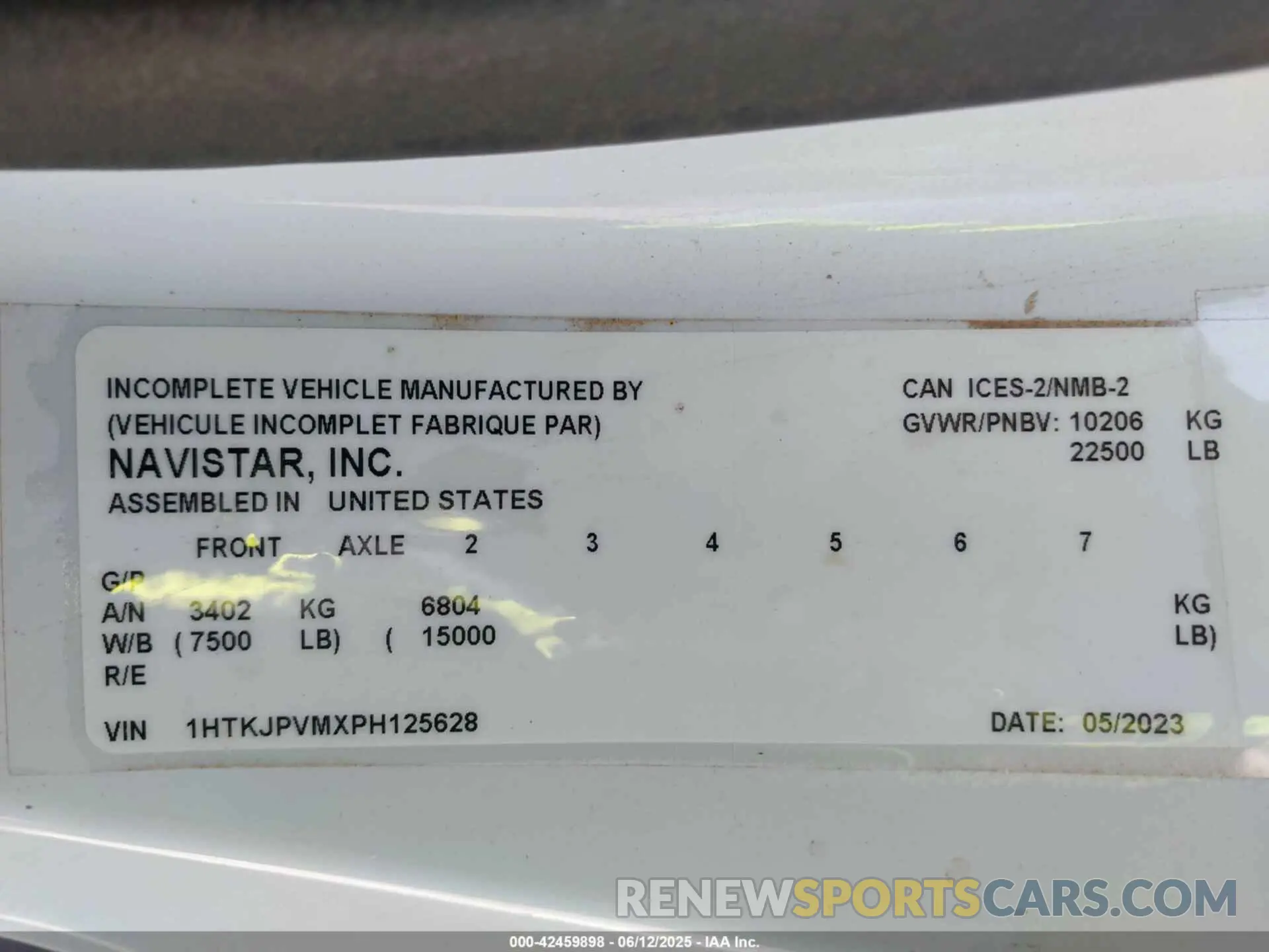 8 Photograph of a damaged car 1HTKJPVMXPH125628 CHEVROLET SILVERADO MD 2023