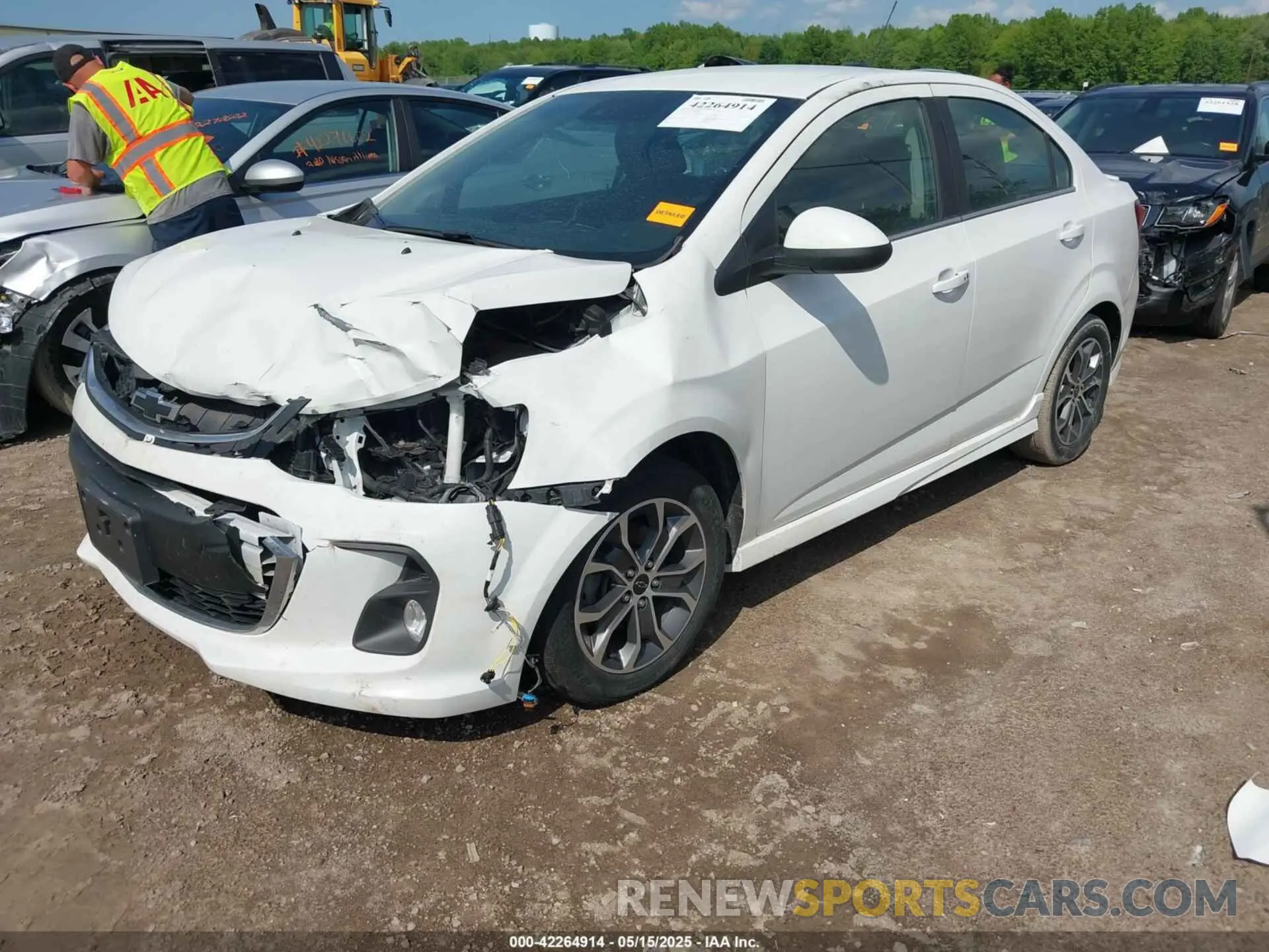 2 Photograph of a damaged car 1G1JD5SB1K4148053 CHEVROLET SONIC 2019