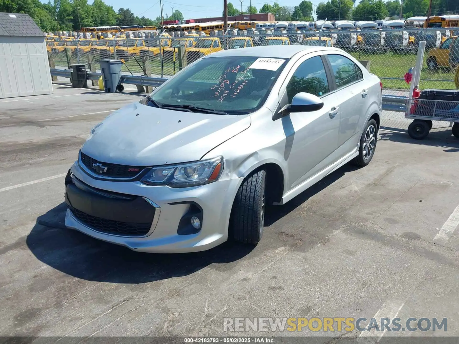 2 Photograph of a damaged car 1G1JD5SB3K4112641 CHEVROLET SONIC 2019