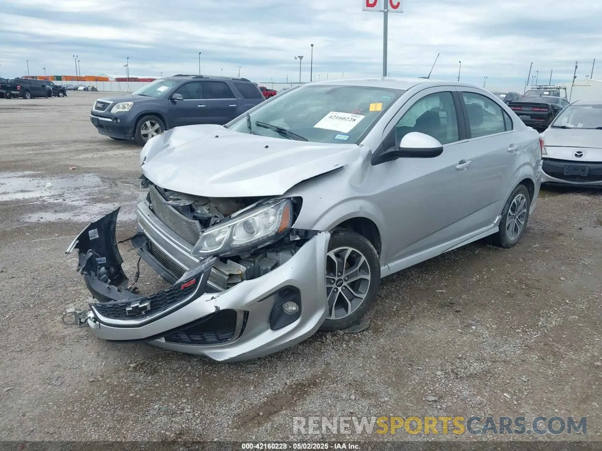 2 Photograph of a damaged car 1G1JD5SB6K4111161 CHEVROLET SONIC 2019