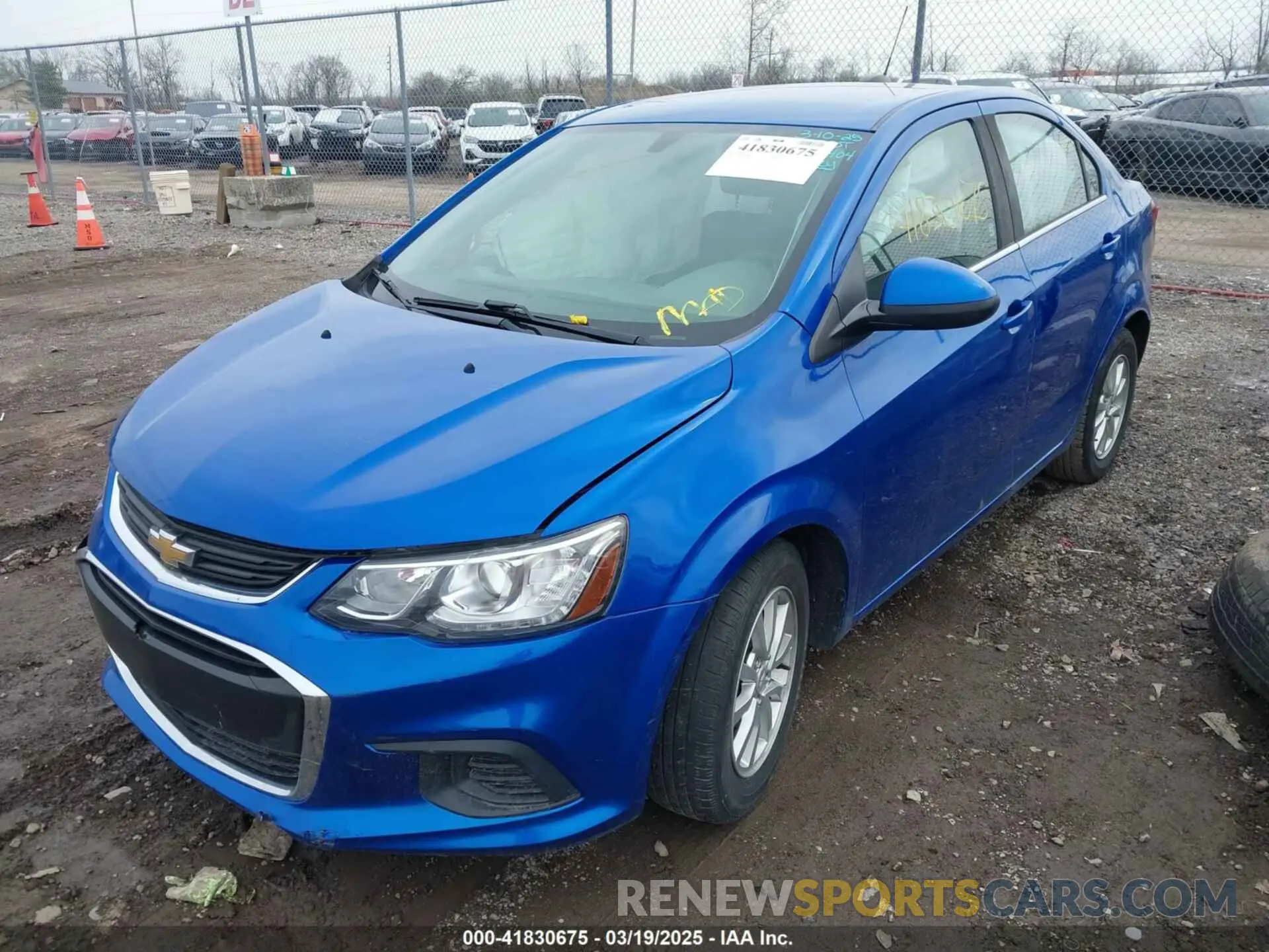 2 Photograph of a damaged car 1G1JD5SB6K4133404 CHEVROLET SONIC 2019
