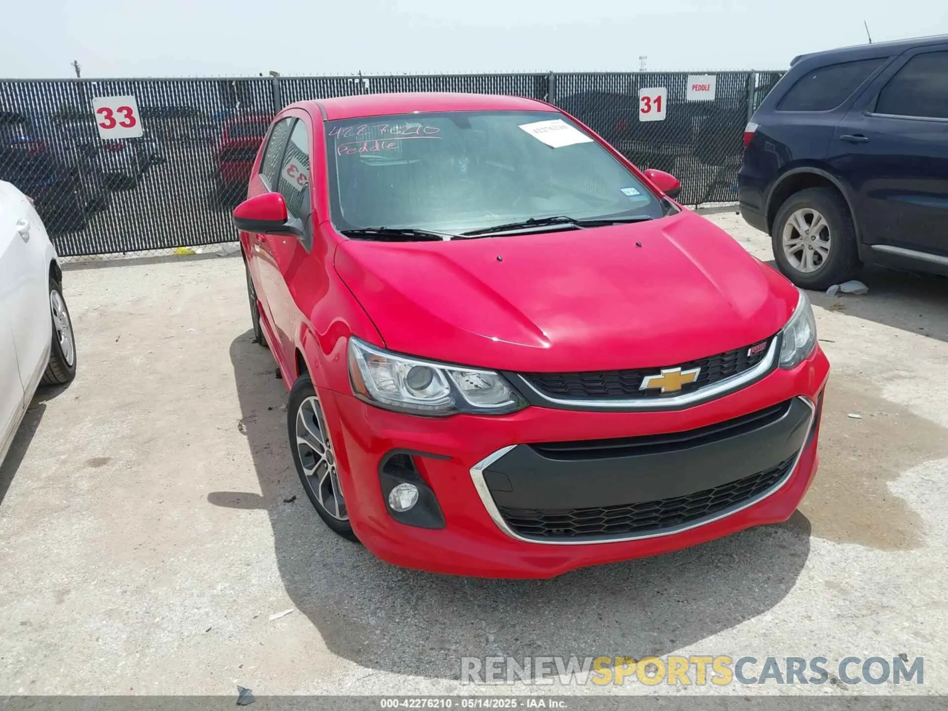 1 Photograph of a damaged car 1G1JD6SB4K4133956 CHEVROLET SONIC 2019