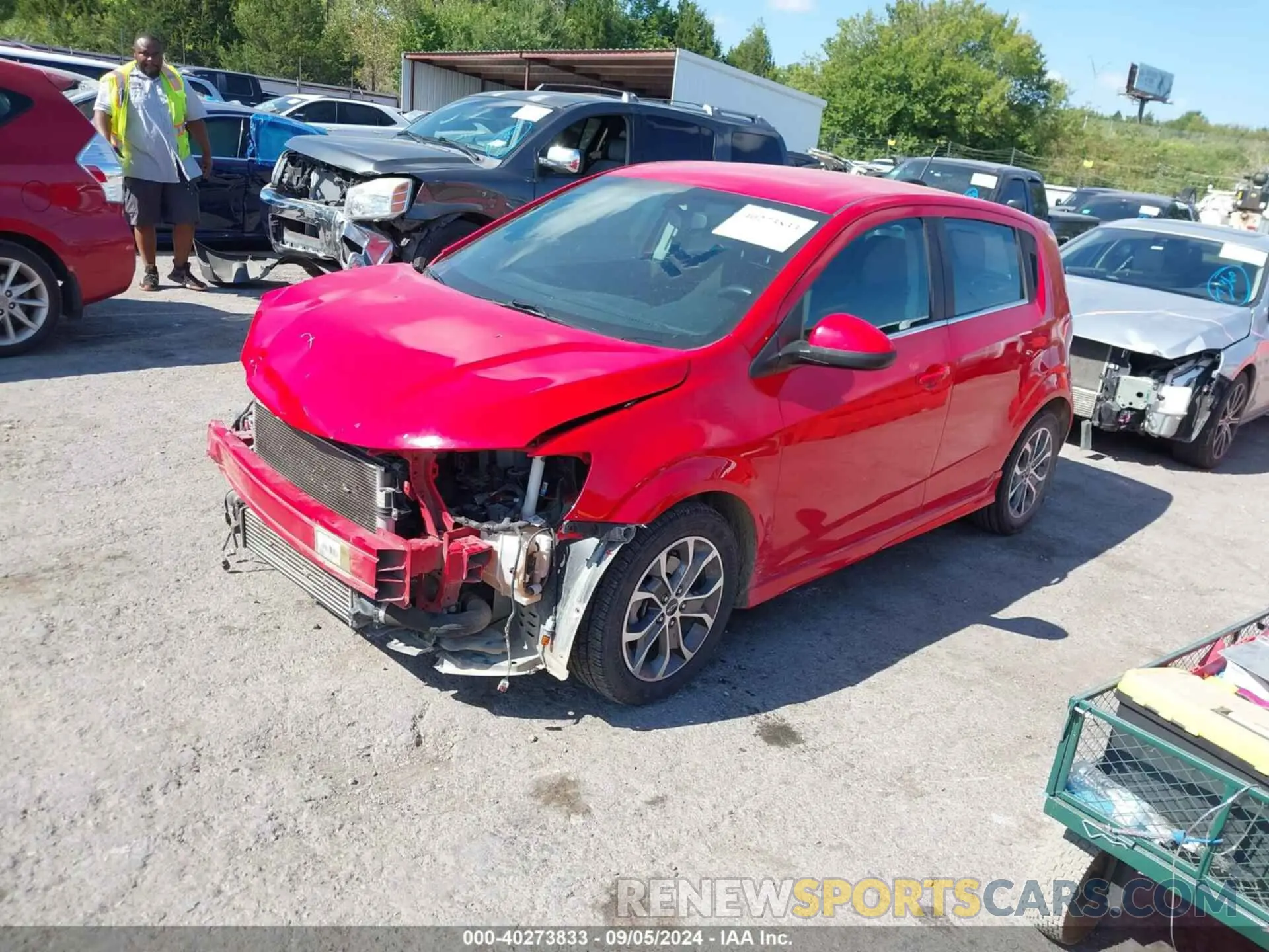 2 Photograph of a damaged car 1G1JD6SB5K4124909 CHEVROLET SONIC 2019