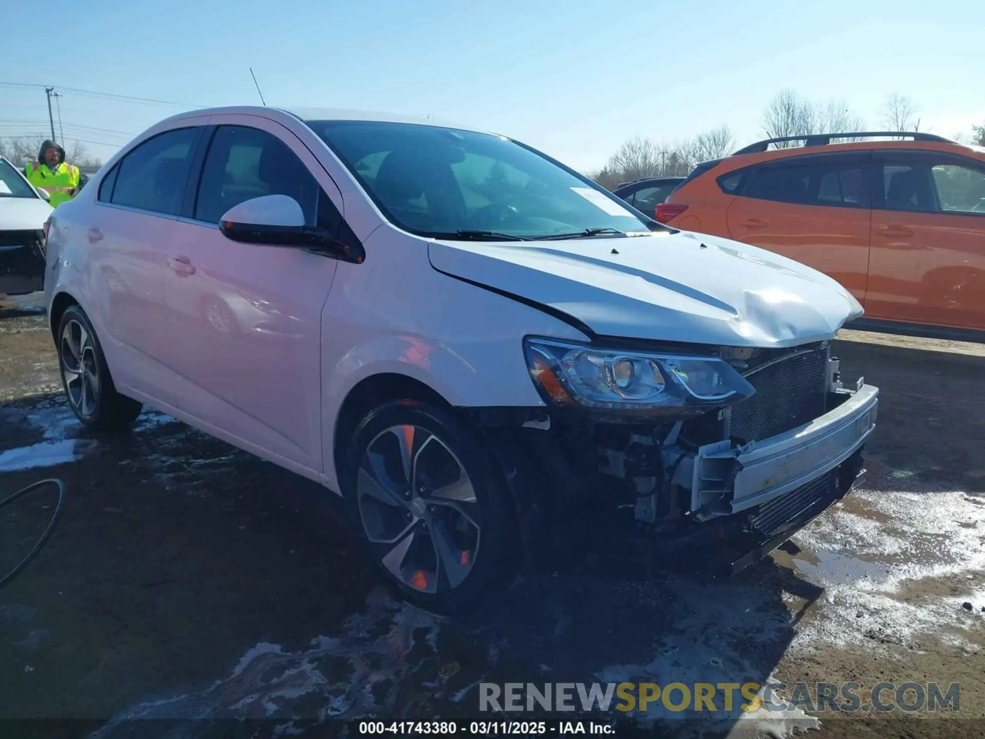 1 Photograph of a damaged car 1G1JF5SB3K4121379 CHEVROLET SONIC 2019