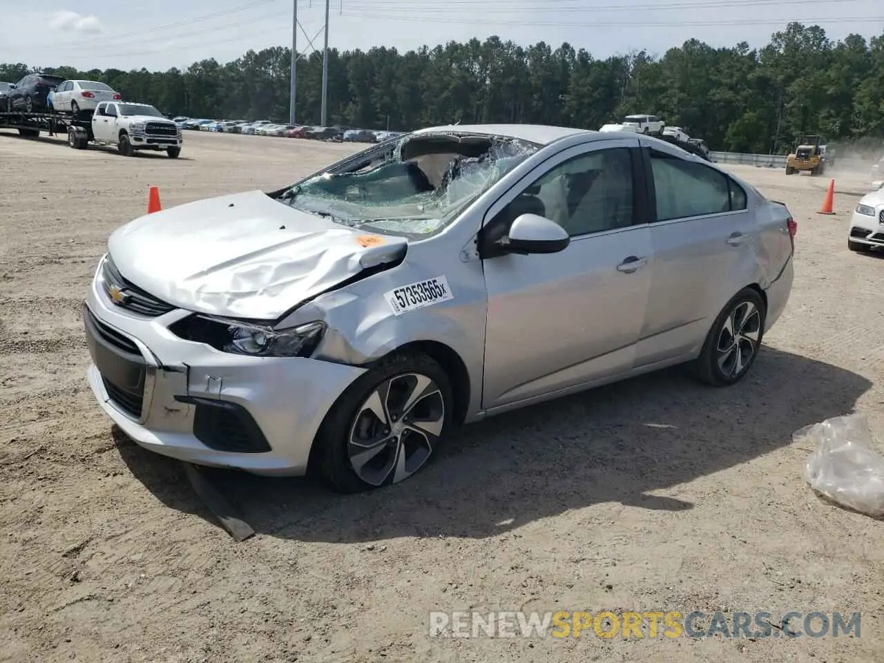 1 Photograph of a damaged car 1G1JF5SB5K4122176 CHEVROLET SONIC 2019