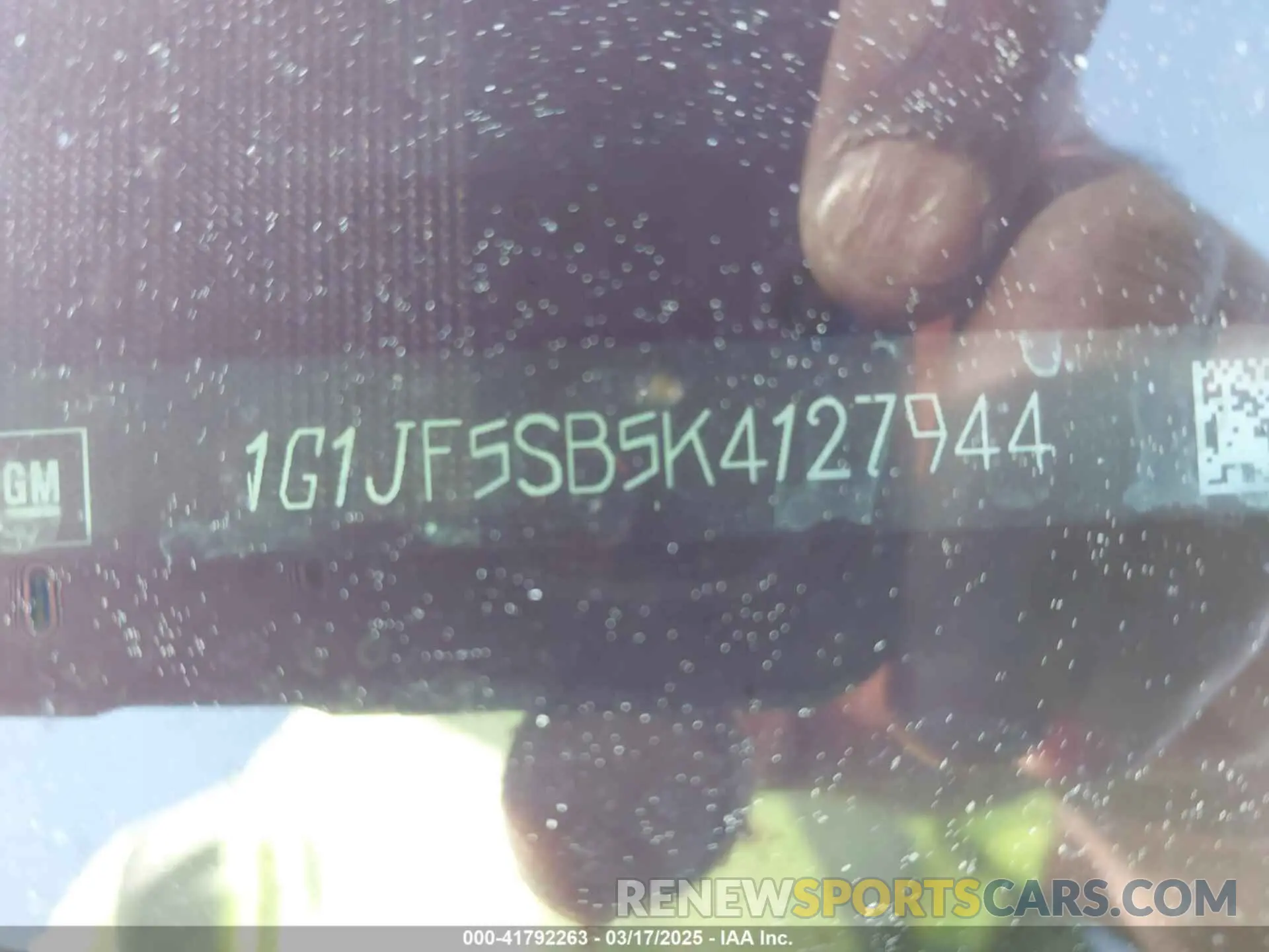 9 Photograph of a damaged car 1G1JF5SB5K4127944 CHEVROLET SONIC 2019