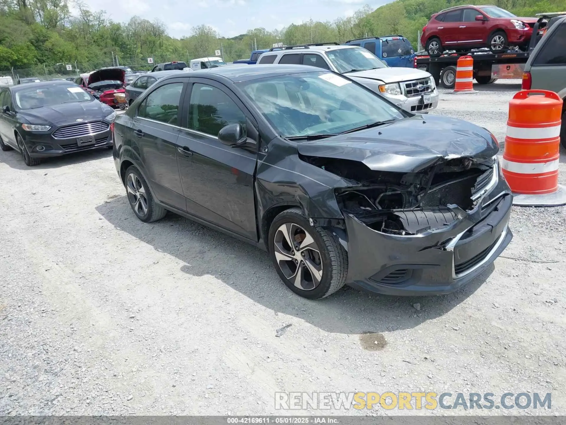 1 Photograph of a damaged car 1G1JF5SBXK4124196 CHEVROLET SONIC 2019