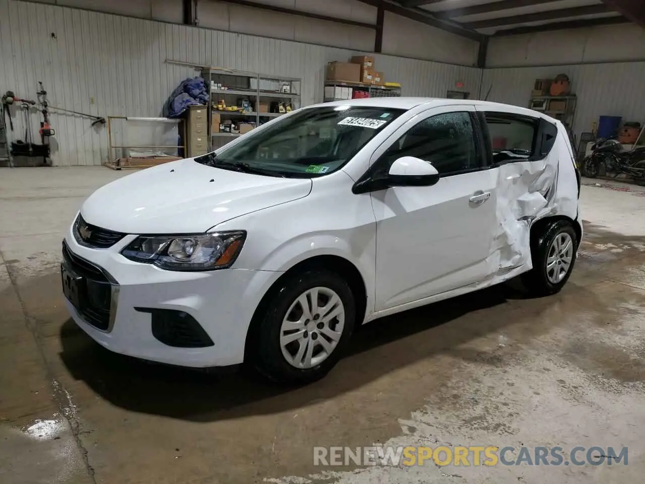 1 Photograph of a damaged car 1G1JG6SB4K4130367 CHEVROLET SONIC 2019