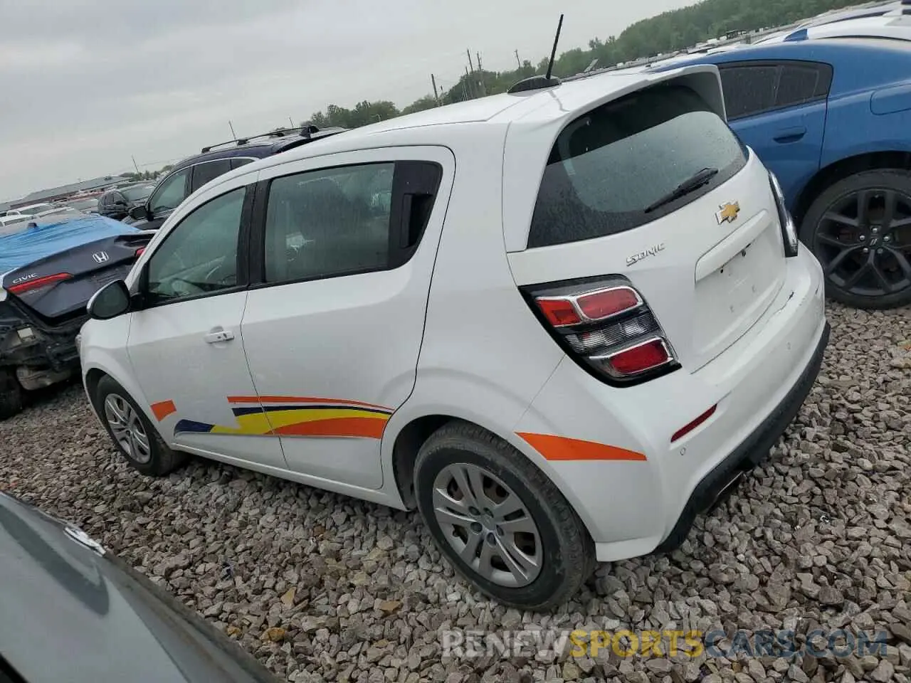 2 Photograph of a damaged car 1G1JG6SB5K4128613 CHEVROLET SONIC 2019