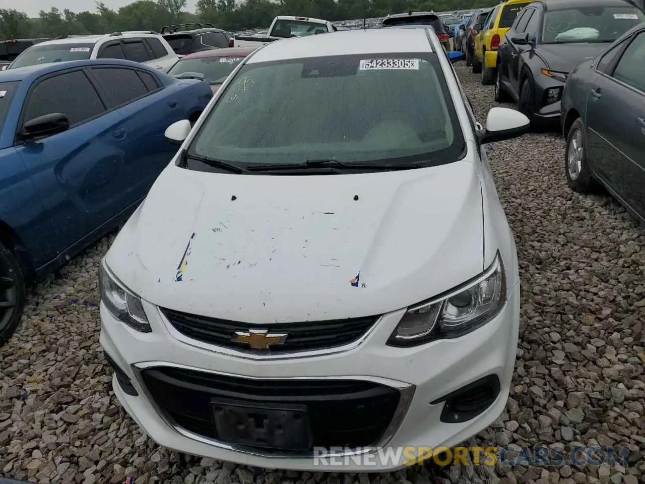 5 Photograph of a damaged car 1G1JG6SB5K4128613 CHEVROLET SONIC 2019