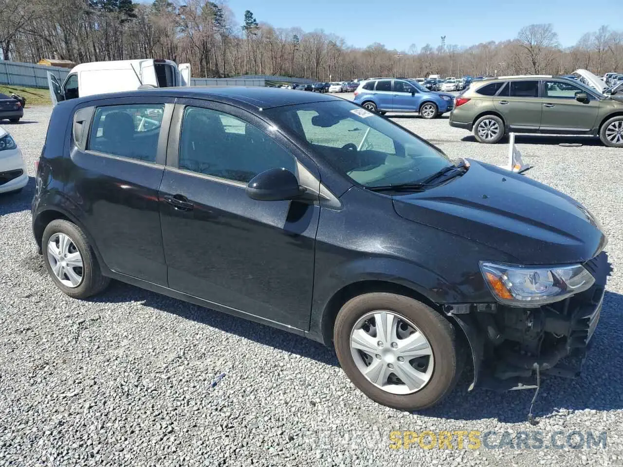 4 Photograph of a damaged car 1G1JG6SB6K4136817 CHEVROLET SONIC 2019