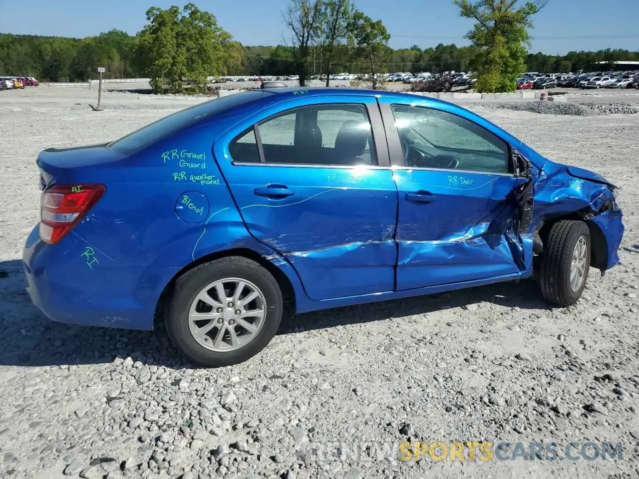 3 Photograph of a damaged car 1G1JD5SB0L4143119 CHEVROLET SONIC 2020