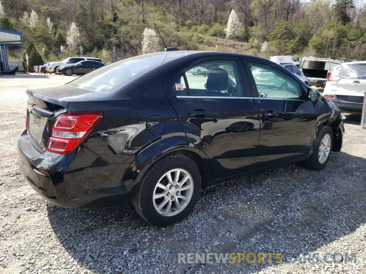 3 Photograph of a damaged car 1G1JD5SB4L4108924 CHEVROLET SONIC 2020