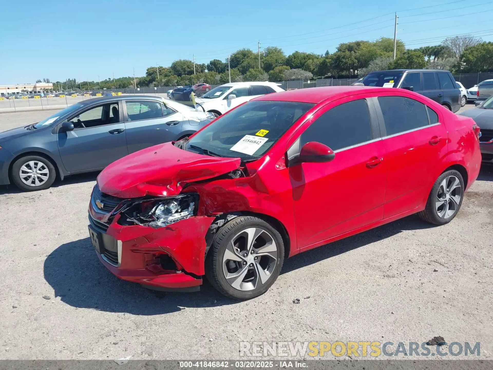 2 Photograph of a damaged car 1G1JF5SB3L4116362 CHEVROLET SONIC 2020