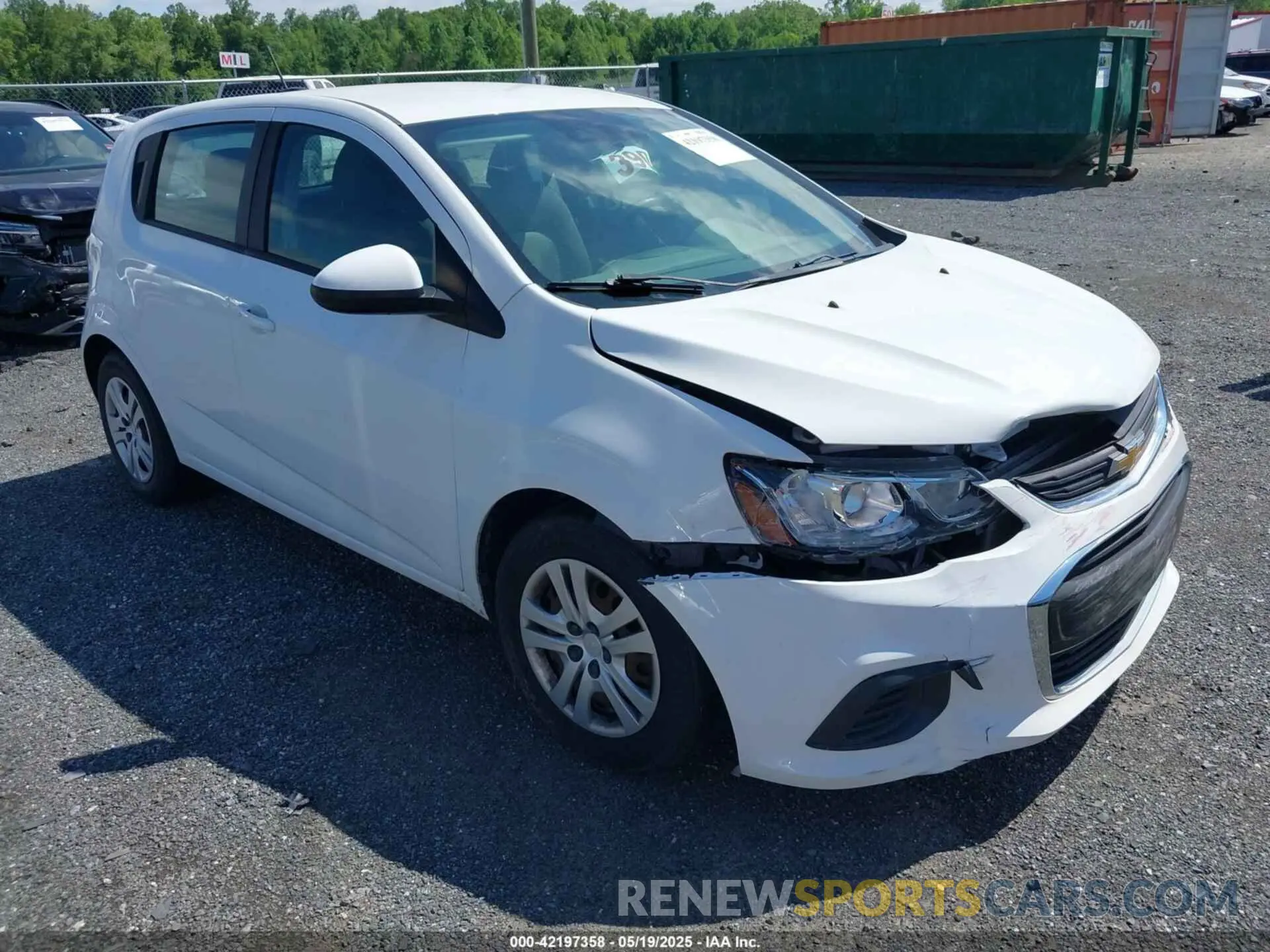 1 Photograph of a damaged car 1G1JG6SBXL4112344 CHEVROLET SONIC 2020