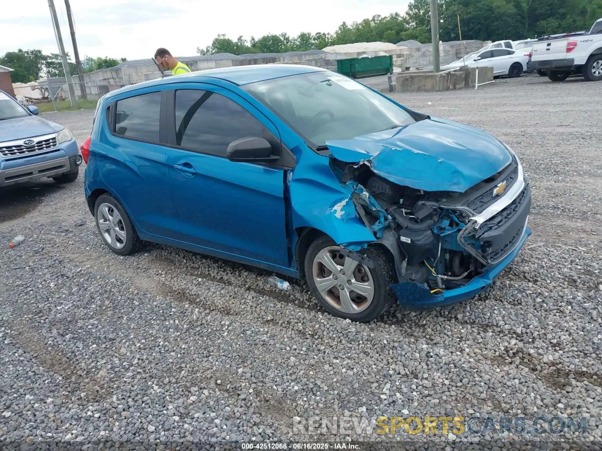 1 Photograph of a damaged car KL8CB6SA7KC738338 CHEVROLET SPARK 2019