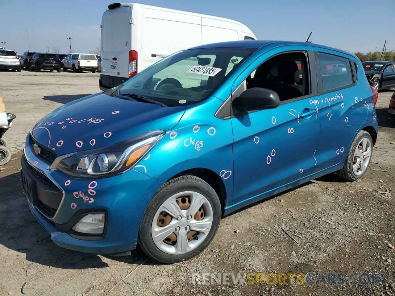 1 Photograph of a damaged car KL8CB6SA8KC712847 CHEVROLET SPARK 2019