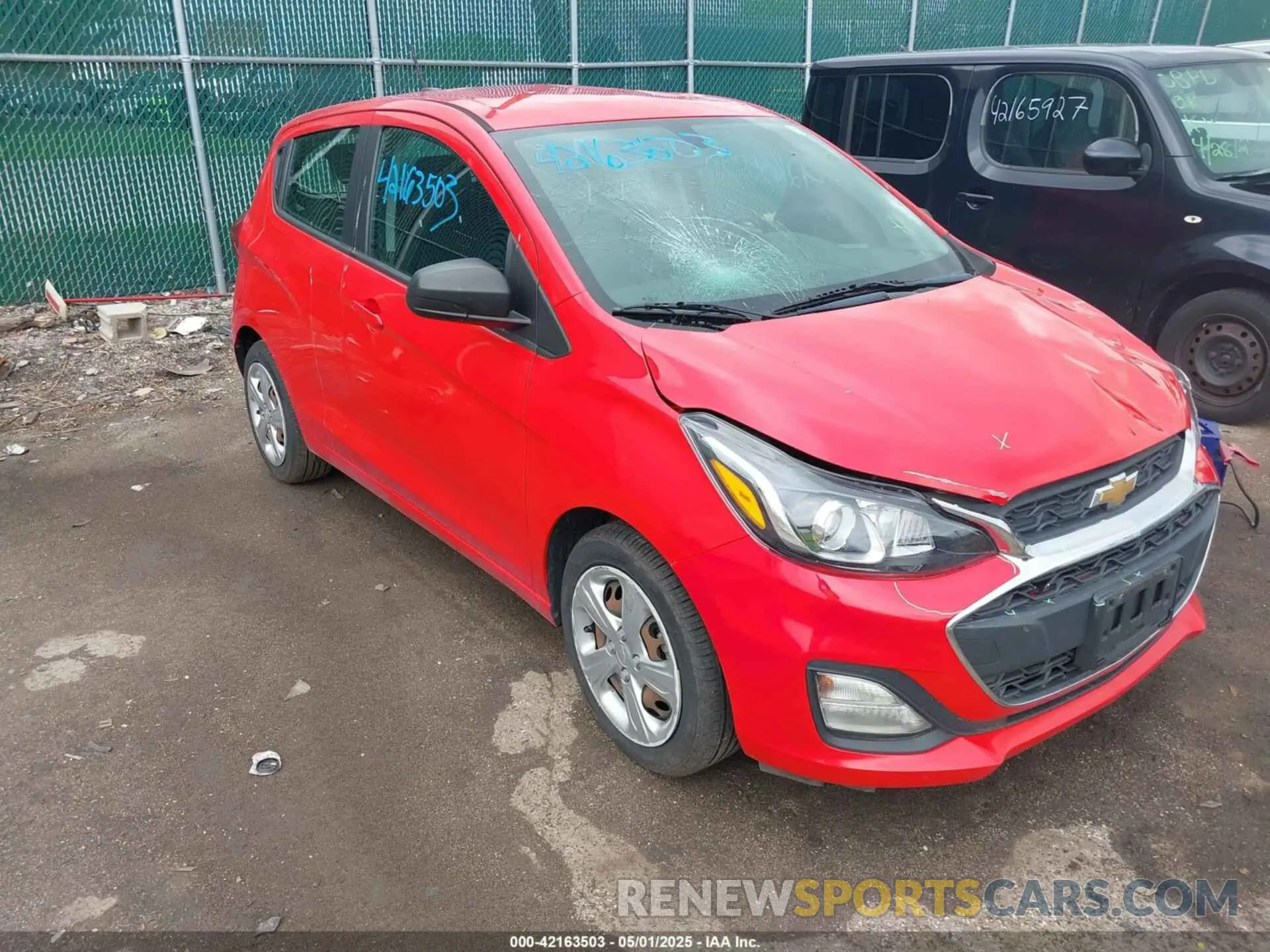 1 Photograph of a damaged car KL8CB6SA0LC479452 CHEVROLET SPARK 2020