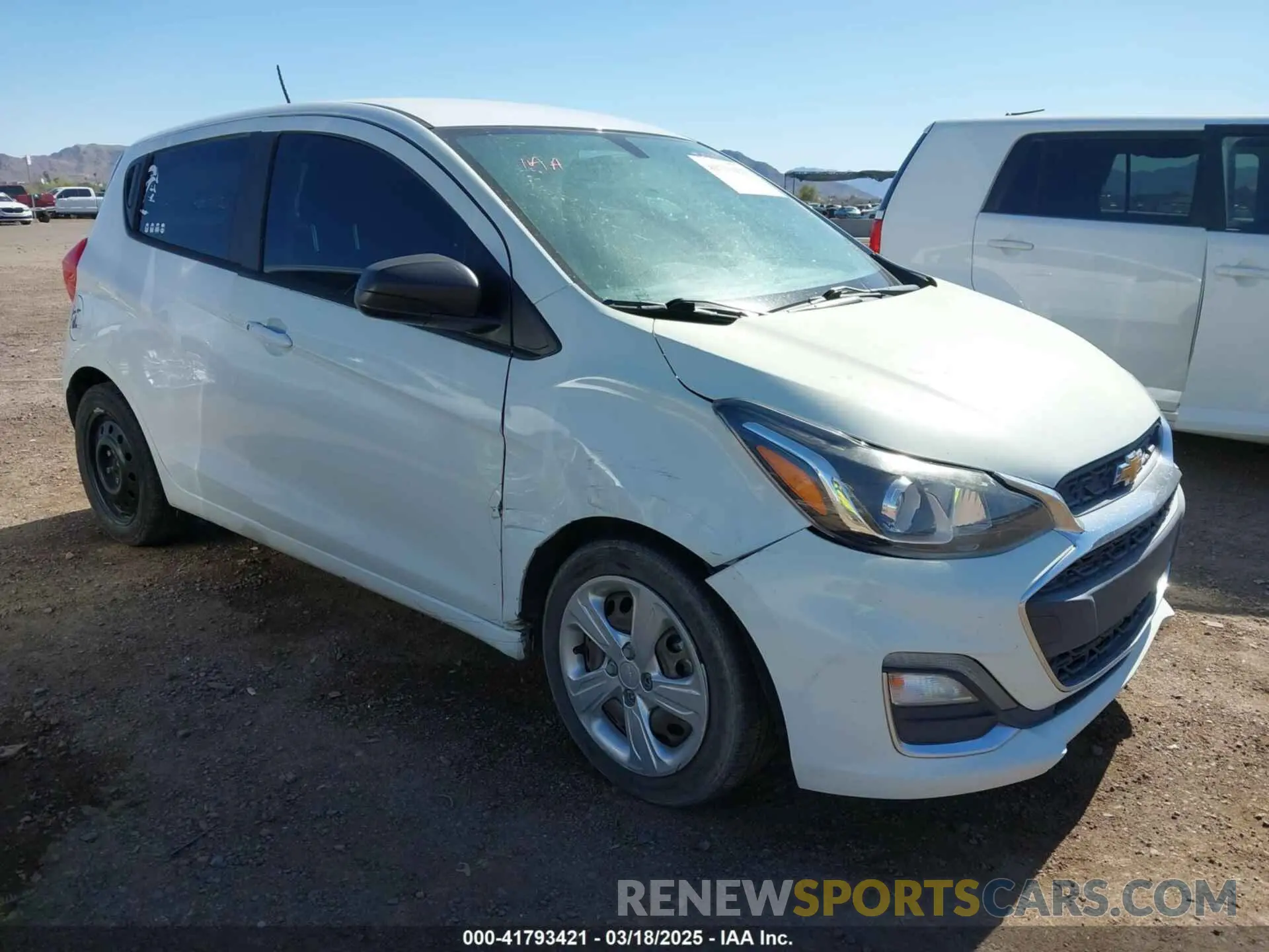 1 Photograph of a damaged car KL8CB6SA6LC408191 CHEVROLET SPARK 2020