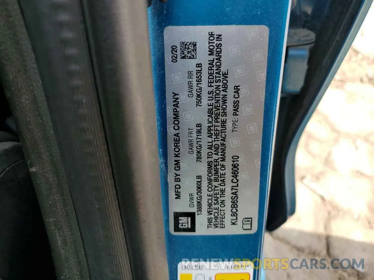12 Photograph of a damaged car KL8CB6SA7LC460610 CHEVROLET SPARK 2020