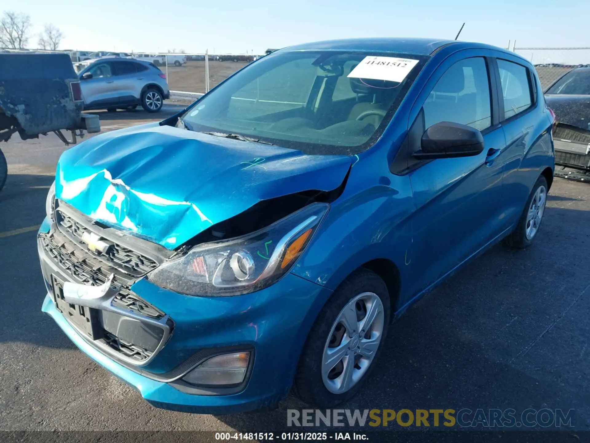 2 Photograph of a damaged car KL8CB6SA8LC404336 CHEVROLET SPARK 2020