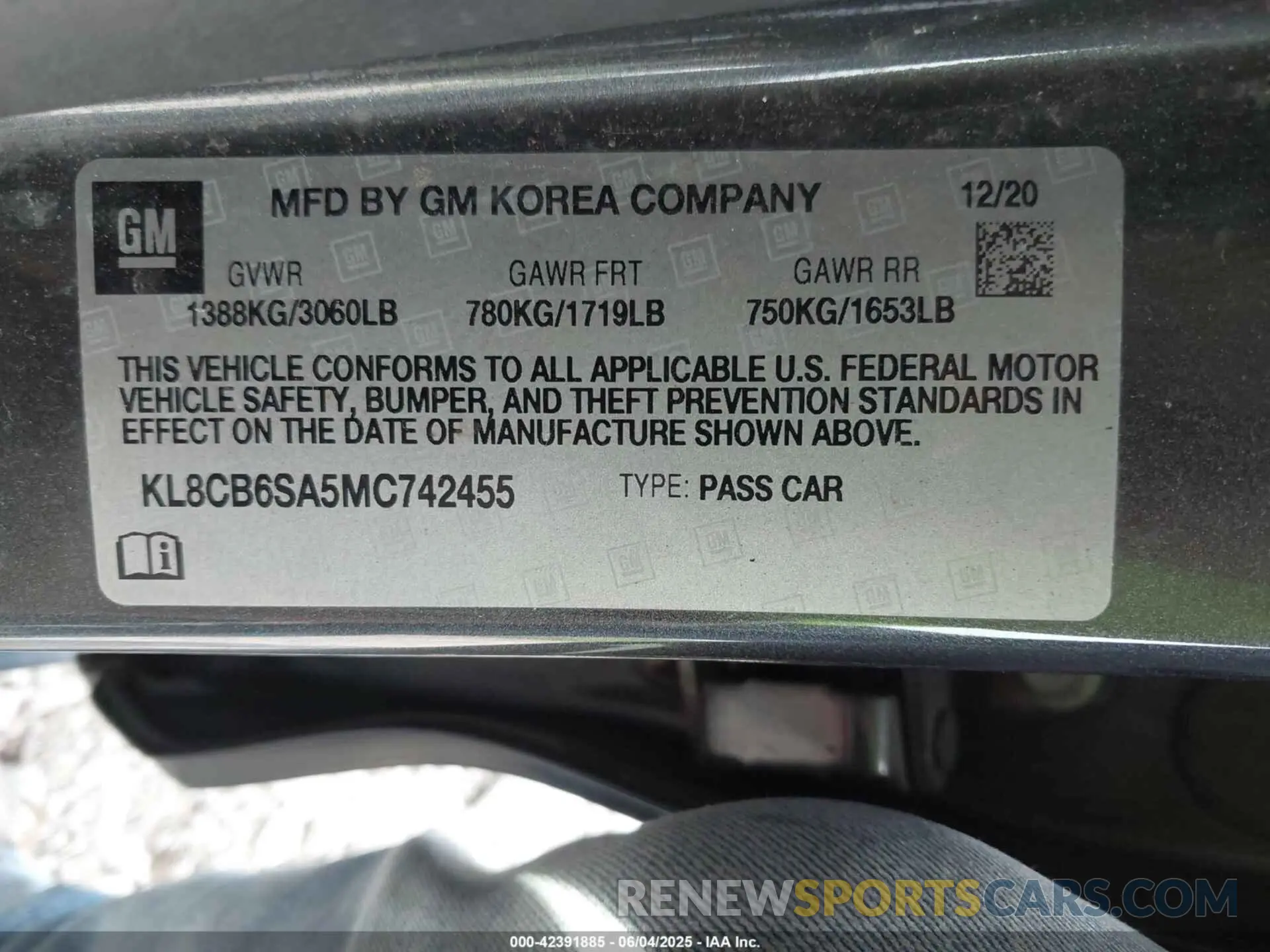 9 Photograph of a damaged car KL8CB6SA5MC742455 CHEVROLET SPARK 2021