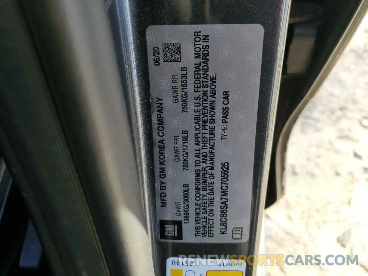 14 Photograph of a damaged car KL8CB6SA7MC705925 CHEVROLET SPARK 2021