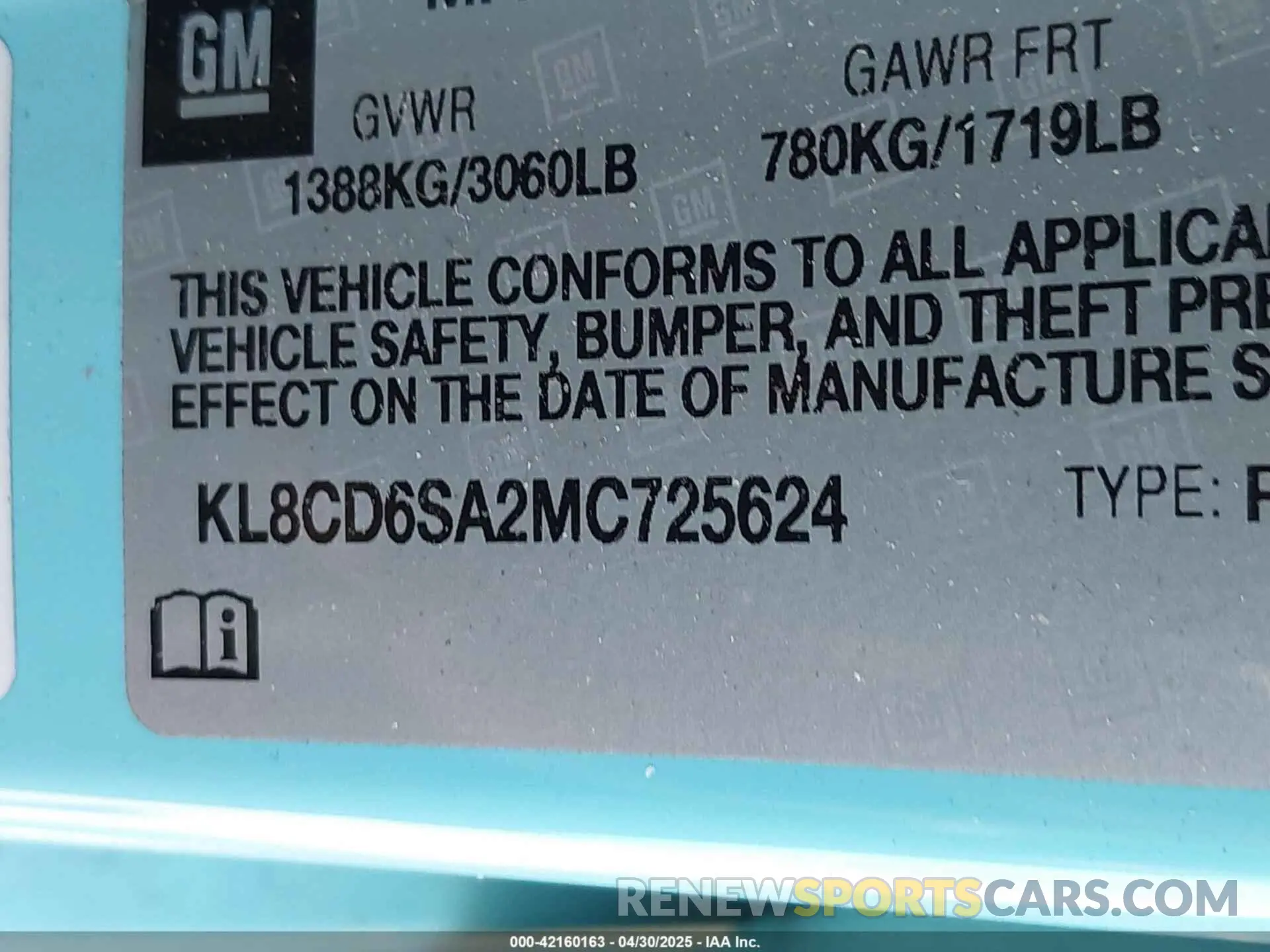 9 Photograph of a damaged car KL8CD6SA2MC725624 CHEVROLET SPARK 2021