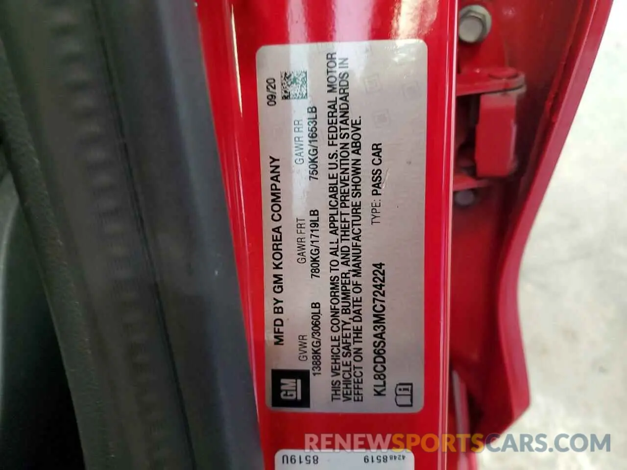 13 Photograph of a damaged car KL8CD6SA3MC724224 CHEVROLET SPARK 2021