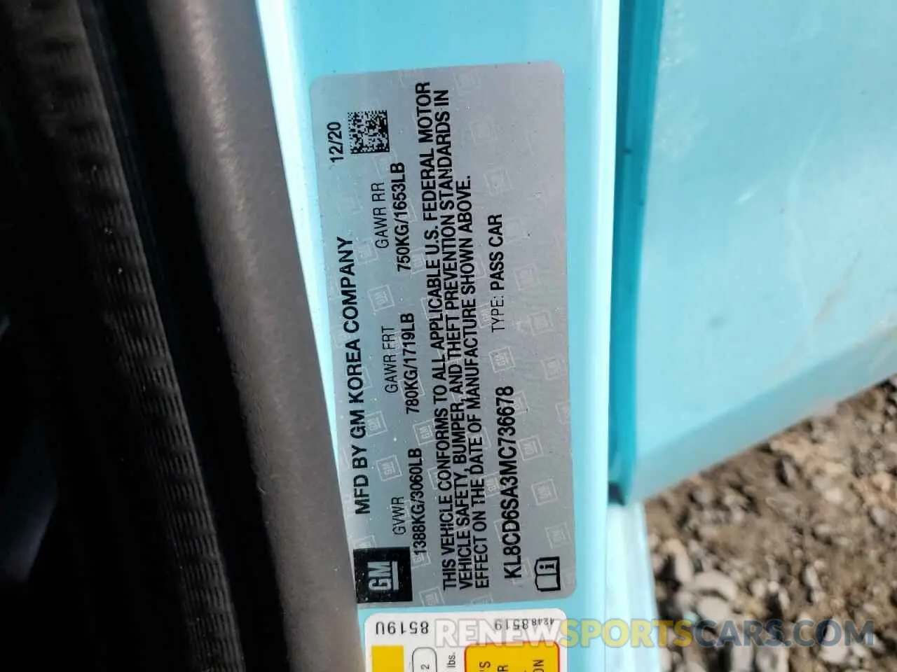 14 Photograph of a damaged car KL8CD6SA3MC736678 CHEVROLET SPARK 2021