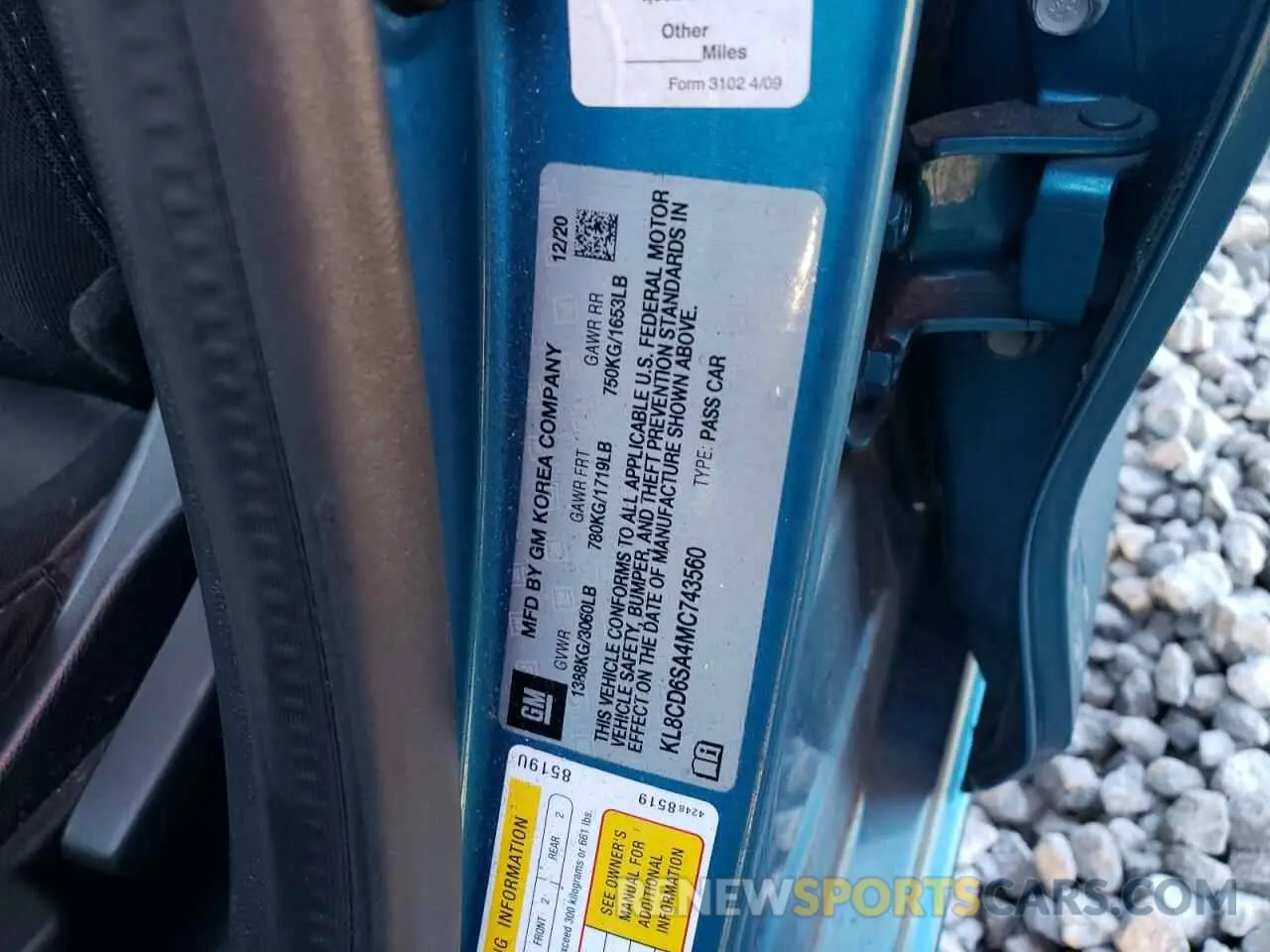 14 Photograph of a damaged car KL8CD6SA4MC743560 CHEVROLET SPARK 2021