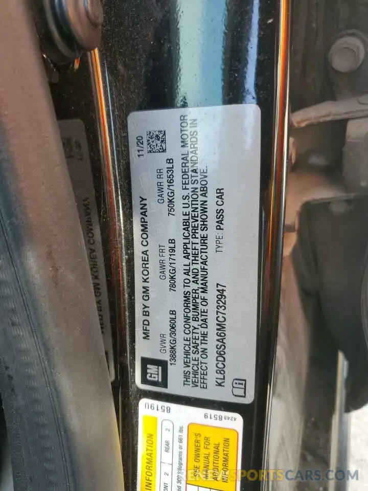 14 Photograph of a damaged car KL8CD6SA6MC732947 CHEVROLET SPARK 2021