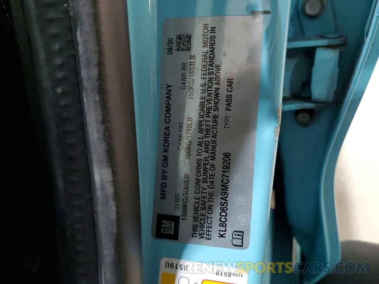 12 Photograph of a damaged car KL8CD6SA9MC719206 CHEVROLET SPARK 2021
