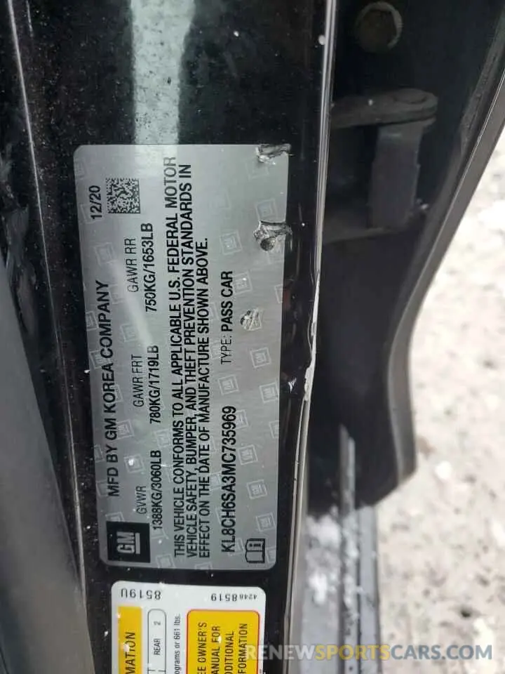 12 Photograph of a damaged car KL8CH6SA3MC735969 CHEVROLET SPARK 2021